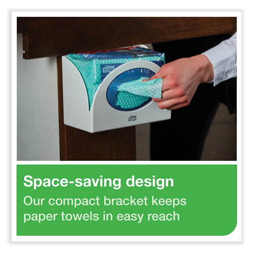 Image of Tork® Small Bracket Wiper Dispenser, 8.42 X 4.22 X 5.74, White