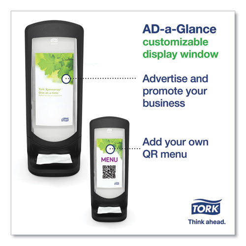 Image of Tork® Xpressnap Stand Napkin Dispenser, 9.25 x 9.25 x 24.5, Black