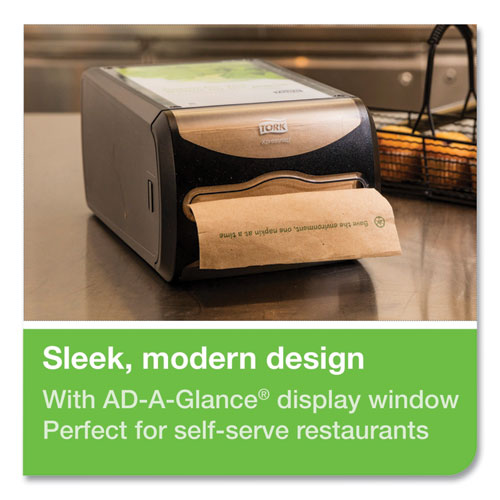 Image of Tork® Xpressnap Counter Napkin Dispenser, 7.5 X 12.1 X 5.7, Black