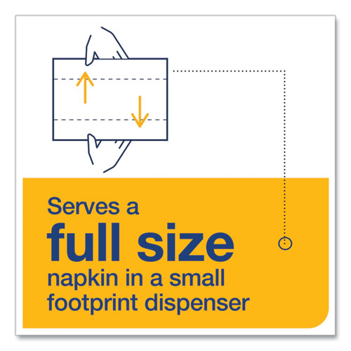 Image of Tork® Xpressnap Fit Interfold Dispenser Napkins, 2-Ply, 6.5 X 8.39, White, 120/pack, 36 Packs/carton