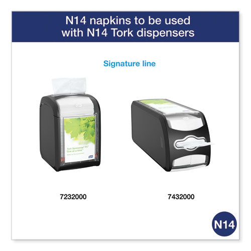 Image of Tork® Xpressnap Fit Interfold Dispenser Napkins, 2-Ply, 6.5 X 8.39, Natural, 120/pack, 36 Packs/carton