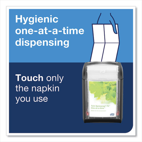 Image of Tork® Xpressnap Fit Interfold Dispenser Napkins, 2-Ply, 6.5 X 8.39, Natural, 120/pack, 36 Packs/carton