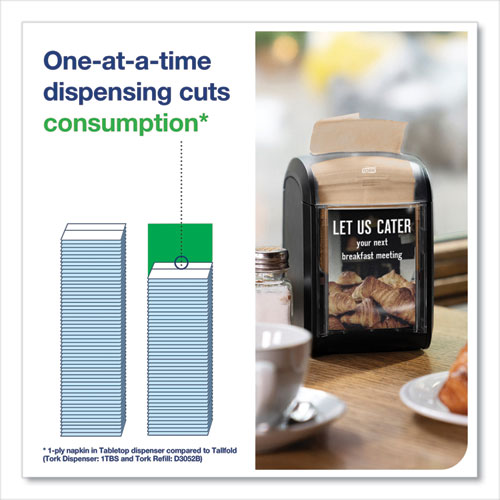 Image of Tork® Xpressnap Fit Interfold Dispenser Napkins, 2-Ply, 6.5 X 8.39, Natural, 120/pack, 36 Packs/carton