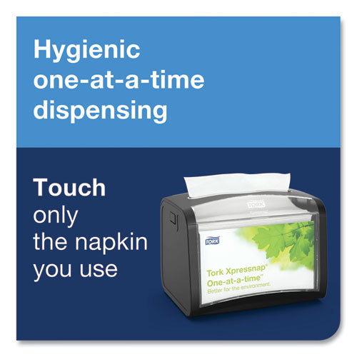Image of Tork® Xpressnap Interfold Dispenser Napkins, 1-Ply, Bag-Pack, 13 X 8.5", White, 6000/carton