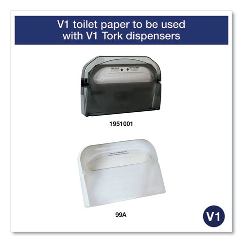 Image of Tork® Toilet Seat Cover, Half-Fold, 14.5 X 17, White, 250/pack, 20 Packs/carton