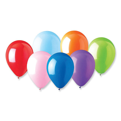 Image of Tablemate® Party Loons Helium Quality Latex Balloons, Assorted Colors, 100/Pack