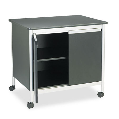 Image of Safco® Deluxe Steel Machine Stand, Metal, 3 Shelves, 32" x 24.5" x 30.25", Black
