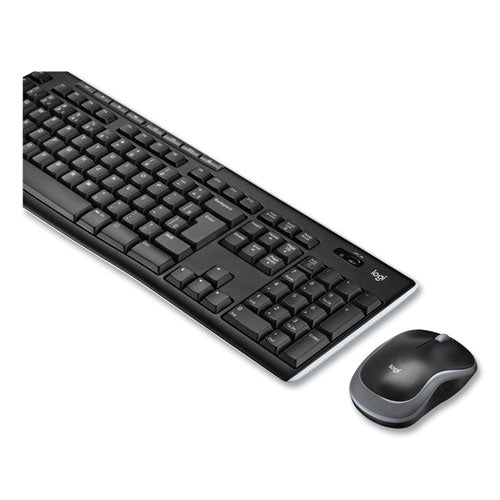 Image of Logitech® Wireless Combo Mk270, 2.4 Ghz Frequency/33 Ft Wireless Range, Black