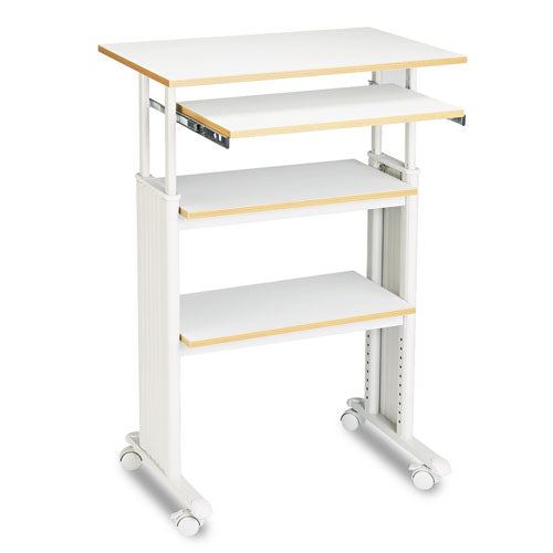Image of Safco® Muv Stand-Up Adjustable-Height Desk, 29.5" X 22" X 35" To 49", Gray