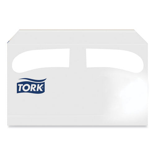 Image of Tork® Toilet Seat Cover, Half-Fold, 14.5 X 17, White, 250/pack, 20 Packs/carton