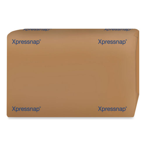 Image of Tork® Xpressnap Interfold Dispenser Napkins, 1-Ply, Bag-Pack, 13 x 8.5, Natural, 500/Pack, 12 Packs/Carton