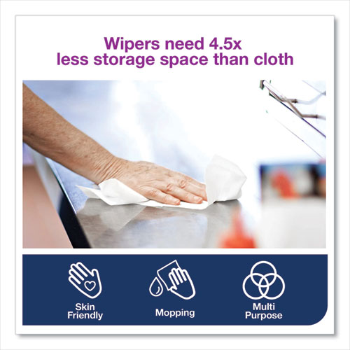 Image of Tork® Paper Wiper Plus, 9.8 X 15.2, White, 300/roll, 2 Rolls/carton