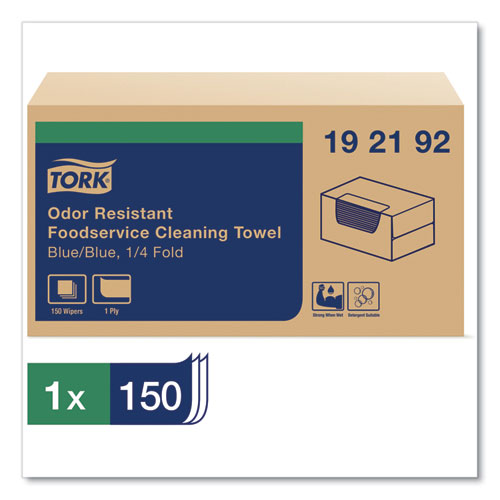 Image of Tork® Foodservice Cloth, 13 x 24, Blue, 150/Carton
