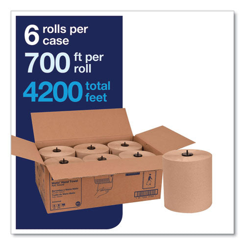 Image of Tork® Matic Hardwound Roll Towel, 1-Ply, 7.7" x 700 ft, Natural, 857/Roll, 6 Rolls/Carton