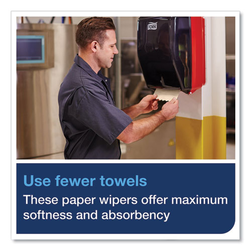 Image of Tork® Basic Paper Wiper Roll Towel, 1-Ply, 7.68" x 1,150 ft, Natural, 4 Rolls/Carton