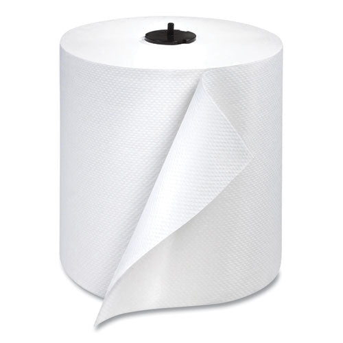 Image of Tork® Paper Wiper Roll Towel, 1-Ply, 7.68" x 1,150 ft, White, 4 Rolls/Carton