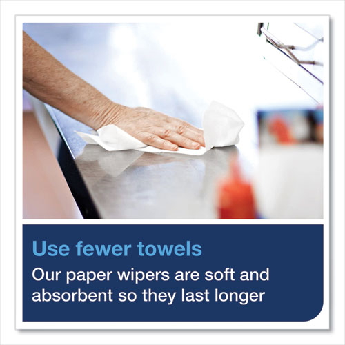 Image of Tork® Paper Wiper Roll Towel, 1-Ply, 7.68" x 1,150 ft, White, 4 Rolls/Carton