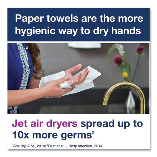 Image of Tork® Advanced Multifold Hand Towel, 1-Ply, 9 x 9.5, White, 250/Pack, 16 Packs/Carton