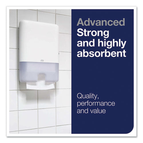 Image of Tork® Advanced Multifold Hand Towel, 1-Ply, 9 x 9.5, White, 250/Pack, 16 Packs/Carton