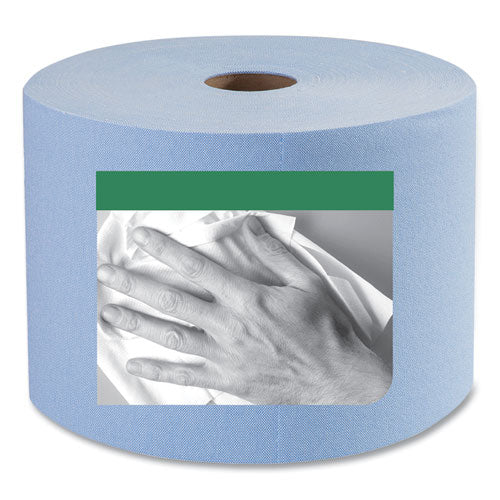 Image of Tork® Heavy-Duty Paper Wiper, 1-Ply, 11.1" x 800 ft, Blue