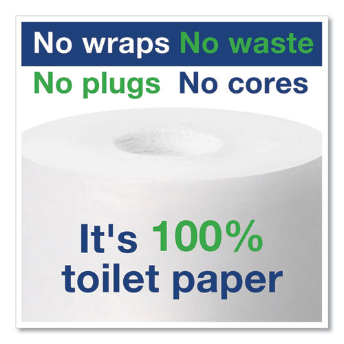 Image of Tork® Advanced High Capacity Bath Tissue, Septic Safe, 2-Ply, Coreless, White, 1,000 Sheets/roll, 36 Rolls/carton