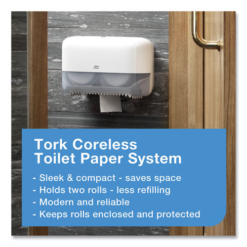 Image of Tork® Advanced High Capacity Bath Tissue, Septic Safe, 2-Ply, Coreless, White, 1,000 Sheets/roll, 36 Rolls/carton
