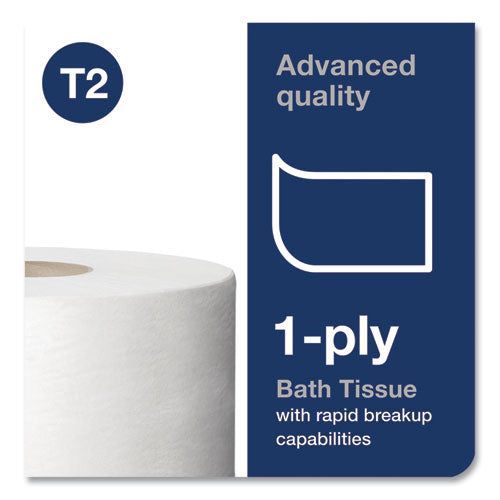 Image of Tork® Advanced Jumbo Bath Tissue, Septic Safe, 1-Ply, White, 3.48" x 1,200 ft, 12 Rolls/Carton