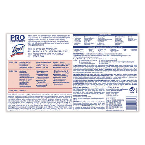 Image of LYSOL® Brand Professional Disinfecting Wipe Bucket, 1-Ply, 6 x 8, Lemon and Lime Blossom, White, 800 Wipes/Bucket, 2 Buckets/Carton
