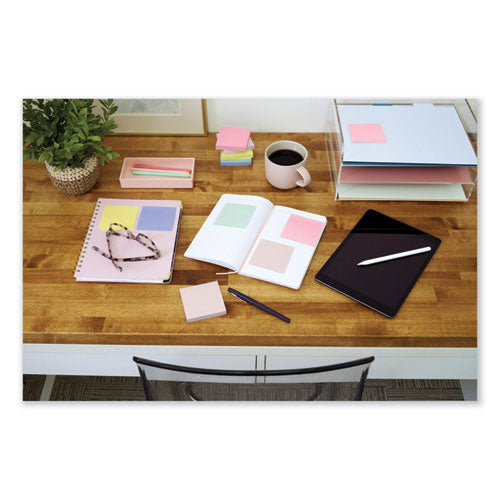 Image of Post-it® Dispenser Notes Original Pop-up Refill, 3" x 3", Beachside Cafe Collection Colors, 100 Sheets/Pad, 6 Pads/Pack