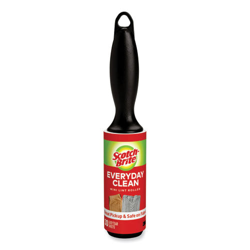 Image of Scotch-Brite Everyday Clean Mini Lint Roller, 30 Sheets/Roll, 24/Carton