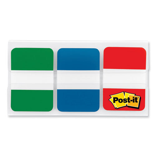 Image of Post-it® Tabs 1" Plain Solid Color Tabs, 1/5-Cut, Assorted Colors, 1" Wide, 66/Pack