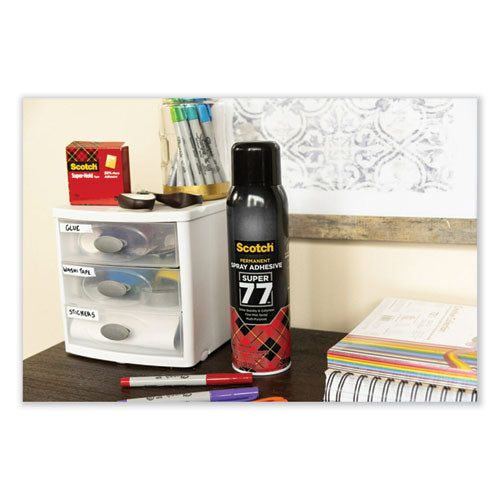 Image of Scotch® Super 77 Multipurpose Spray Adhesive, 13.57 Oz, Dries Clear