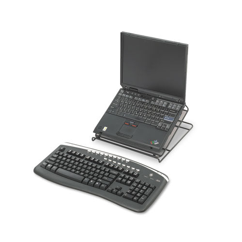 Image of Safco® Onyx Mesh Laptop Stand, 12.25" X 12.25" X 2", Black