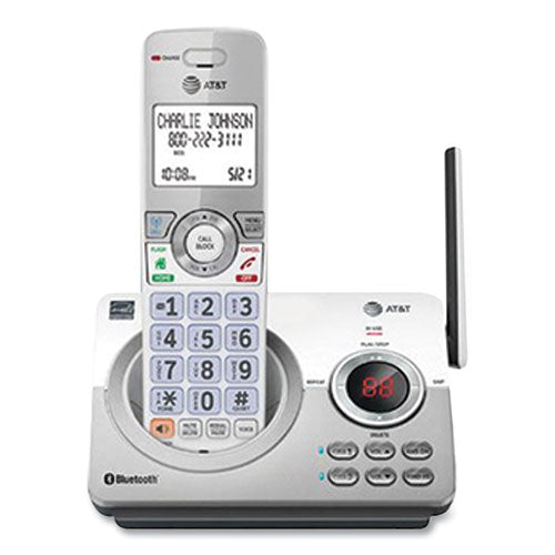 Image of AT&T® Connect to Cell DL72310 Cordless Telephone, Base and 2 Additional Handsets, White/Silver