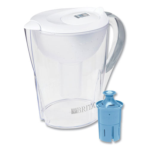 Image of Brita® Pacifica Pitcher with Longlast+ Filter, 10 Cups, White/Clear