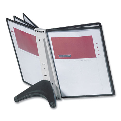 Image of Durable® SHERPA SoHo Document Holder, 10 Panels, 13.5 x 3 x 10.38, Black Borders