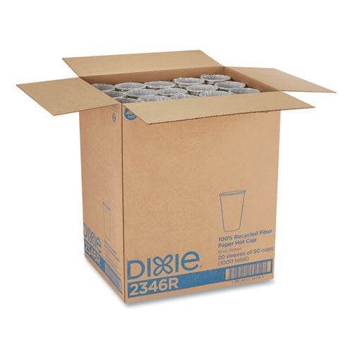 Image of Dixie® EcoSmart Recycled Hot/Cold Cups, 16 oz, Paper, Kraft/Green, 1,000/Carton