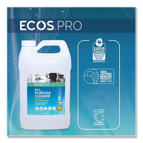 Image of ECOS® PRO Orange Plus All Purpose Cleaner and Degreaser, Citrus Scent, 1 gal Bottle