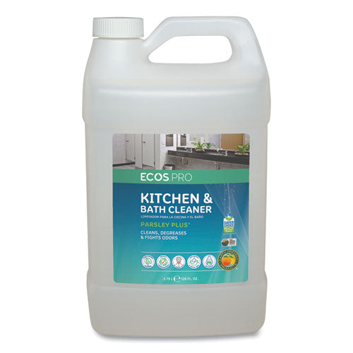 Image of ECOS® PRO Parsley Plus All-Purpose Kitchen and Bathroom Cleaner, Herbal Scent, 1 gal Bottle
