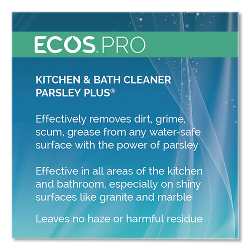 Image of ECOS® PRO Parsley Plus All-Purpose Kitchen and Bathroom Cleaner, Herbal Scent, 1 gal Bottle