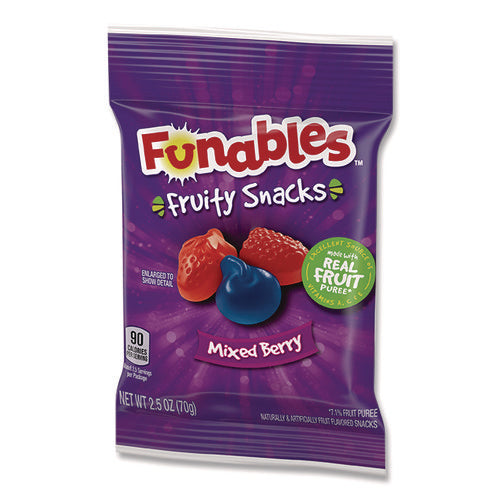Image of Ferrara® Funables Fruity Snacks, Mixed Berry, 2.5 oz Bag, 48/Carton