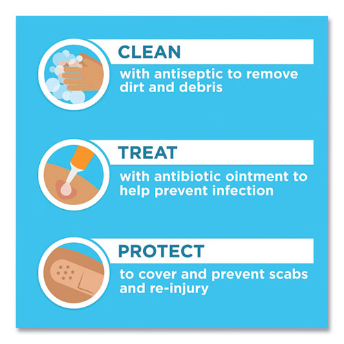 Image of BAND-AID® OurTone Adhesive Bandages, BR65, 2.25 x 0.63; 3 x 0.75; 3 x 1, Deep Brown, 30/Pack