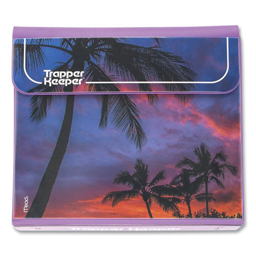 Image of Mead® Trapper Keeper 3-Ring Pocket Binder, 1" Capacity, 11.25 x 12.19, Palm Trees