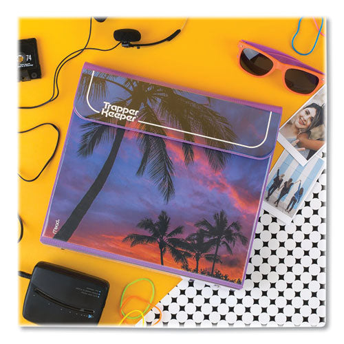 Image of Mead® Trapper Keeper 3-Ring Pocket Binder, 1" Capacity, 11.25 x 12.19, Palm Trees