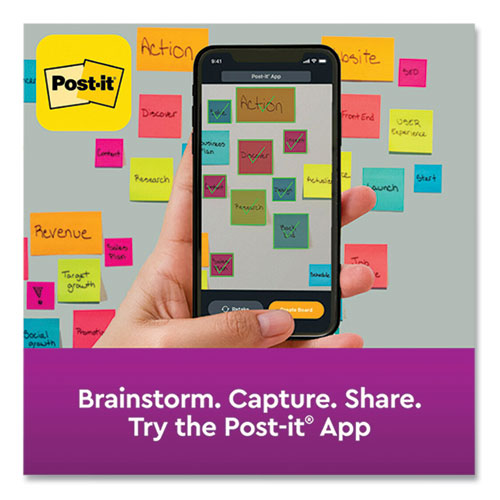 Image of Post-it® Notes Super Sticky Pads in Playful Primary Collection Colors, Cabinet Pack, 3" x 3", 90 Sheets/Pad, 18 Pads/Pack