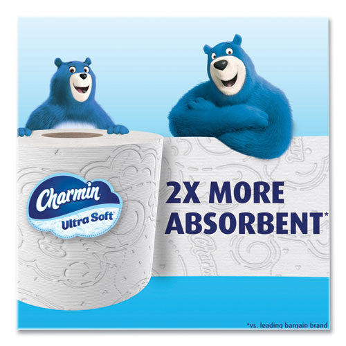 Image of Charmin® Ultra Soft Bathroom Tissue, Mega Roll, Septic Safe, 2-Ply, White, 244 Sheets/Roll, 30 Rolls/Pack