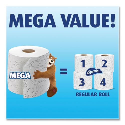 Image of Charmin® Ultra Soft Bathroom Tissue, Mega Roll, Septic Safe, 2-Ply, White, 244 Sheets/Roll, 30 Rolls/Pack