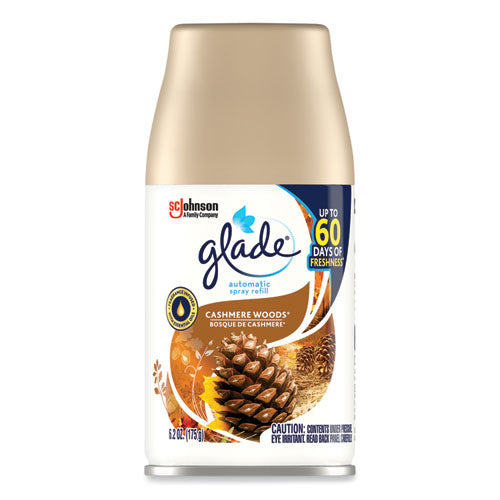 Image of Glade® Automatic Air Freshener, Cashmere Woods, 6.2 oz, 4/Carton