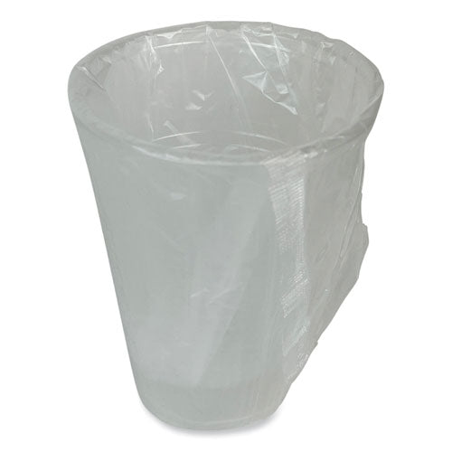Image of Boardwalk® Translucent Plastic Cold Cups, Individually Wrapped, 9 oz, 1,000/Carton