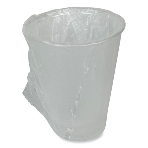 Image of Boardwalk® Translucent Plastic Cold Cups, Individually Wrapped, 9 oz, 1,000/Carton